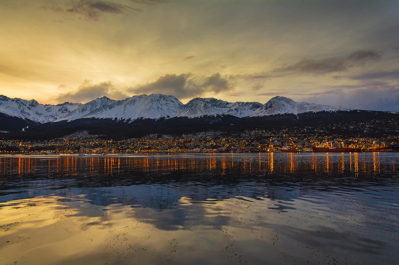 ushuaia, nature, patagonia, argentina, water, sea, landscape, mountain